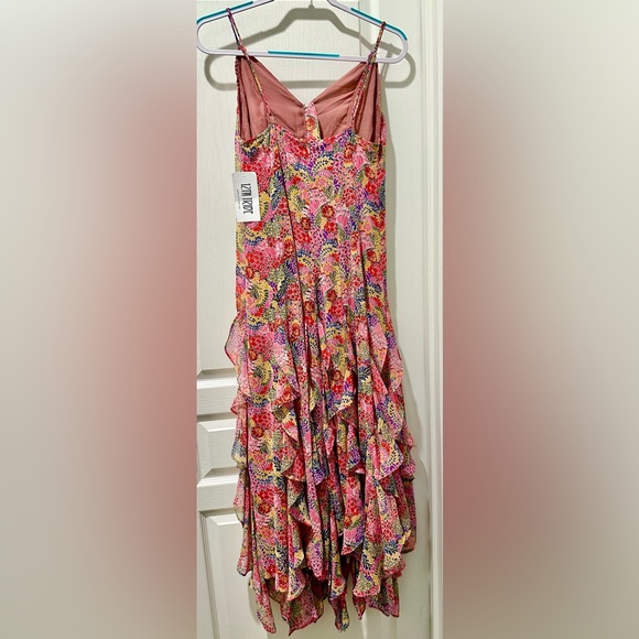 NWT 12th Tribe Sleeveless Lila Waterfall Ruffle Maxi Dress in Multi Floral ZB2 - Picture 6 of 12